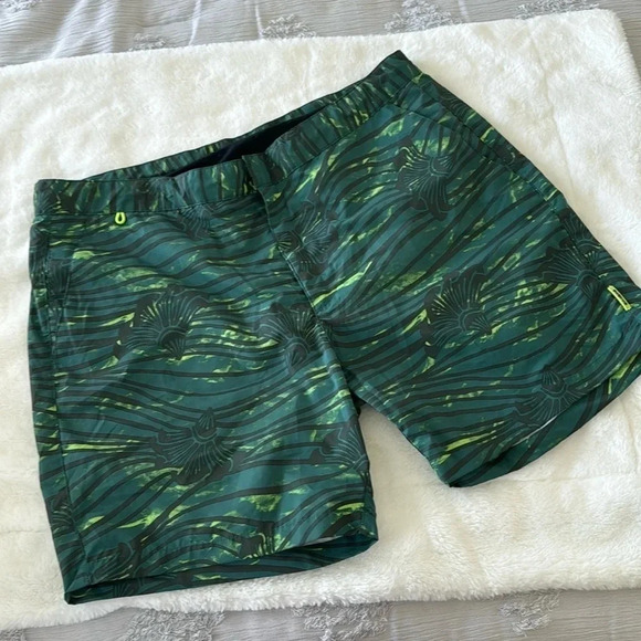 Scotch & Soda Men's Standard Medium Length Swimshort in green Print NWT XL - Picture 2 of 9